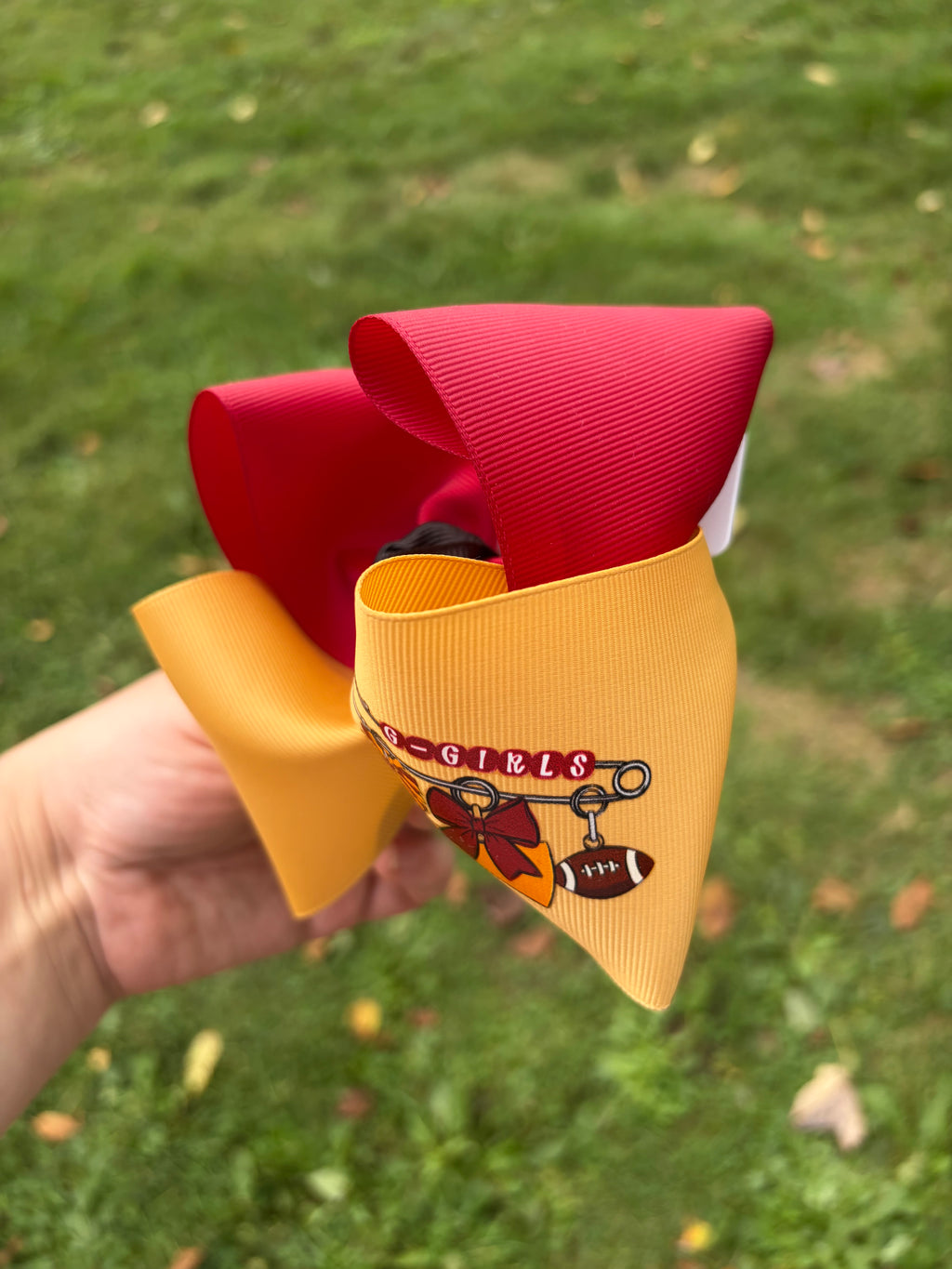 Graham Game Day Charm Hair Bow | 4” Bow