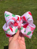 Sweet Strawberry Summer 4 Inch Boutique Hair Bow