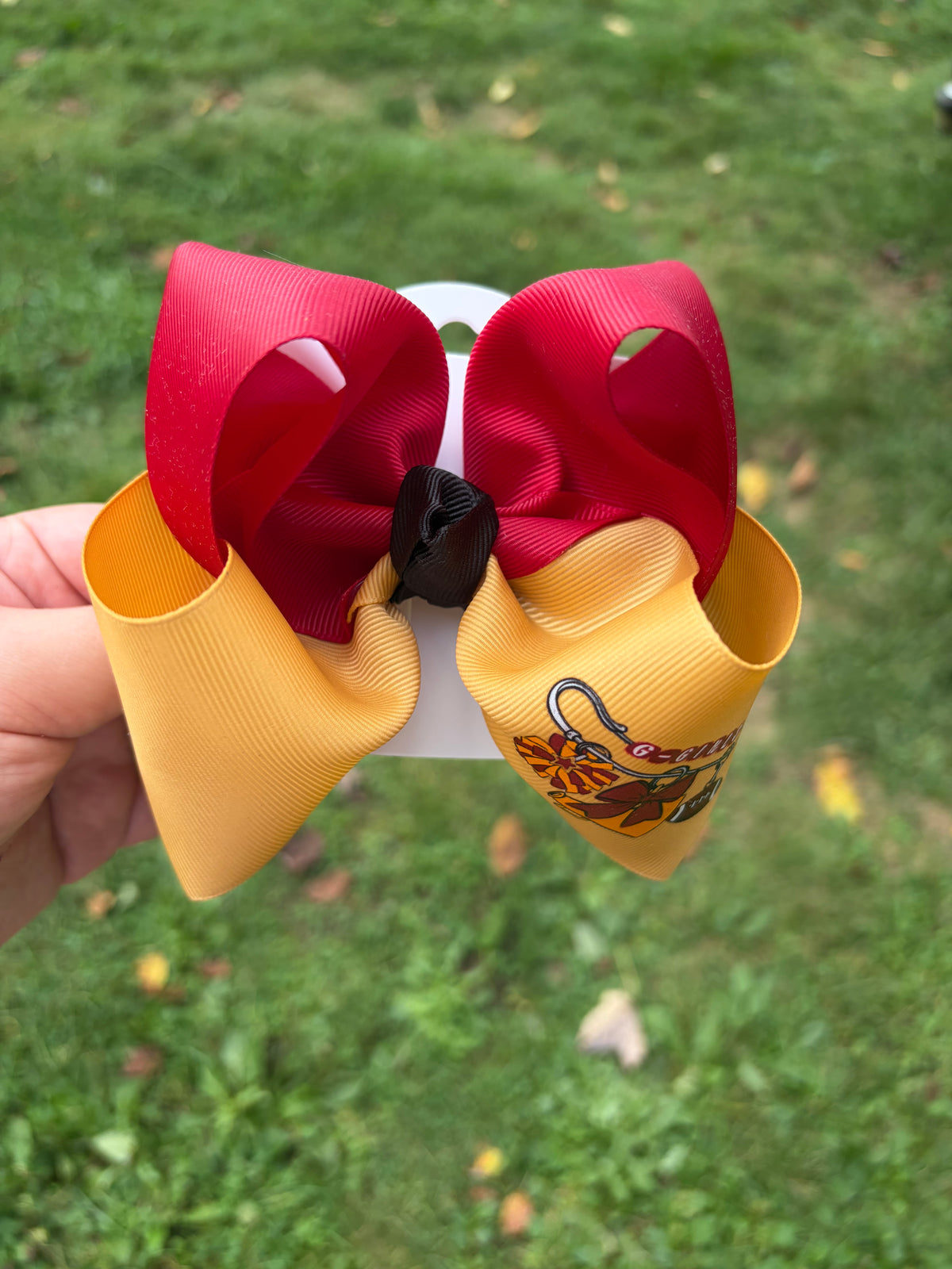 Graham Game Day Charm Hair Bow | 4” Bow