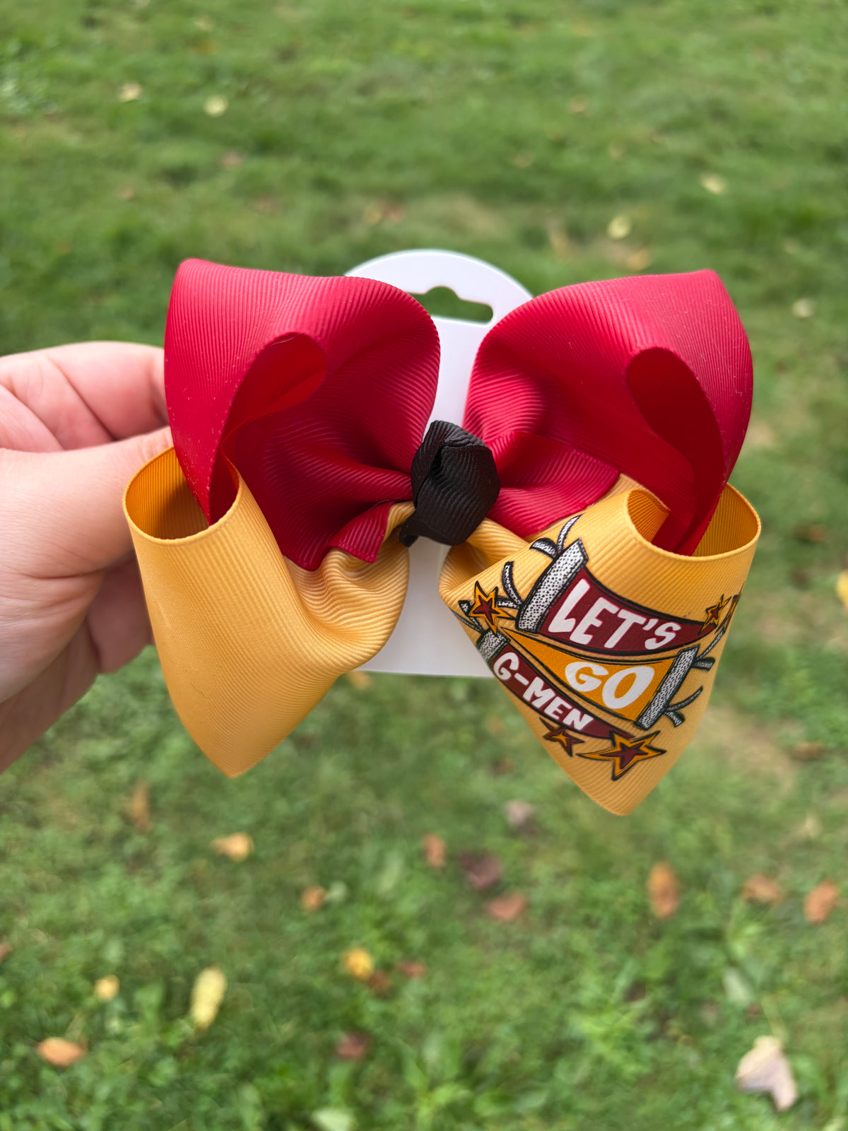 Let’s Go G-Men Hair Bow | 4” Game Day Bow