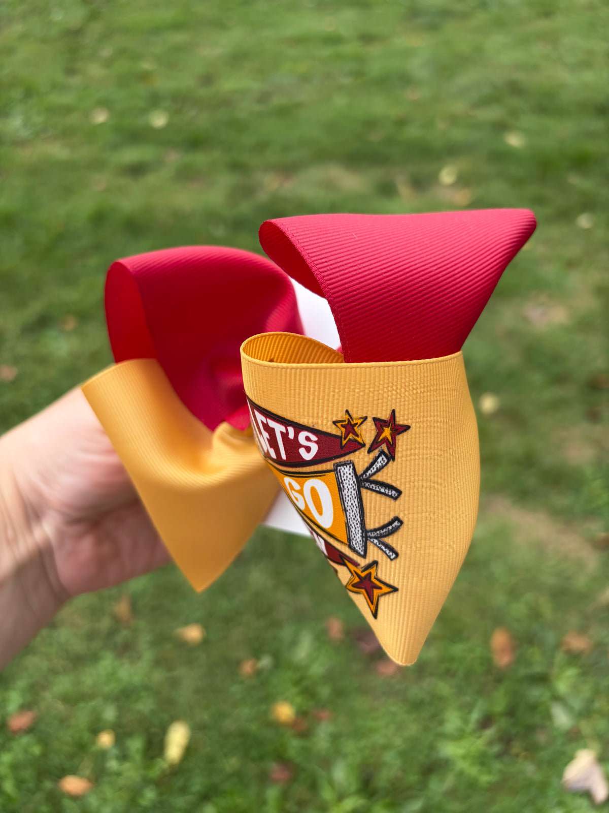 Let’s Go G-Men Hair Bow | 4” Game Day Bow