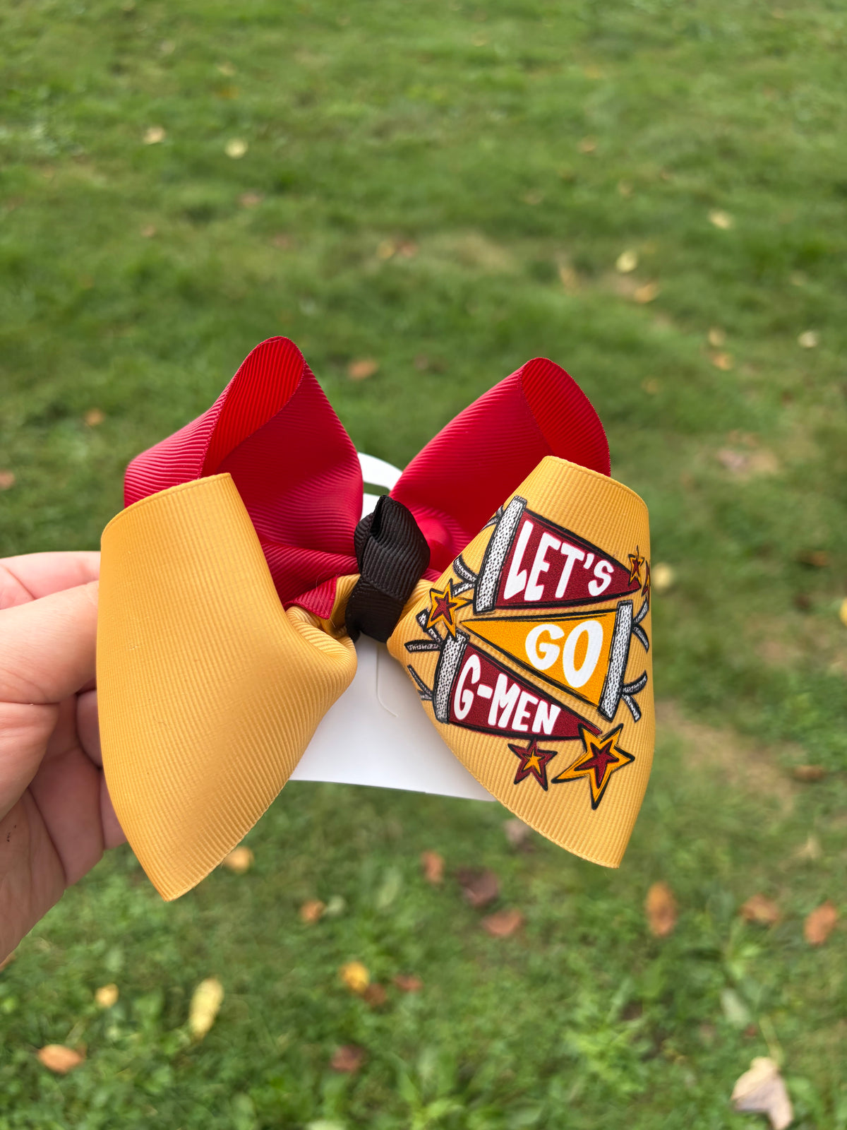 Let’s Go G-Men Hair Bow | 4” Game Day Bow