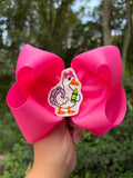 Hot Pink Back To School Goose 5 Inch Bow