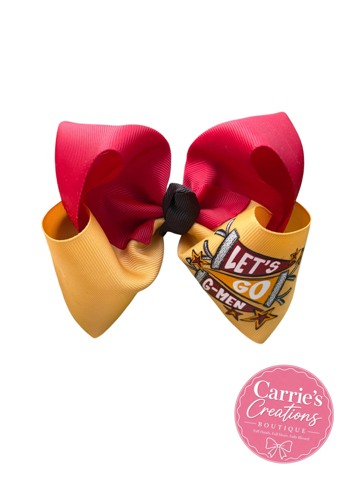 Let’s Go G-Men Hair Bow | 4” Game Day Bow